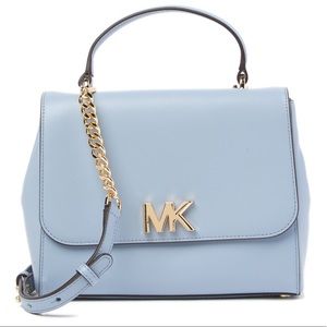 Michael Kors Mott Crossbody Bag Satchel Blue